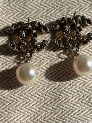 Pendientes Chanel Vintage Perlas Dorados