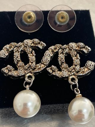 Pendientes Chanel Vintage Perlas Dorados