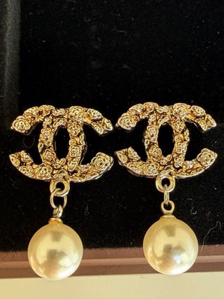 Pendientes Chanel Vintage Perlas Dorados