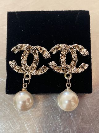 Pendientes Chanel Vintage Perlas Dorados
