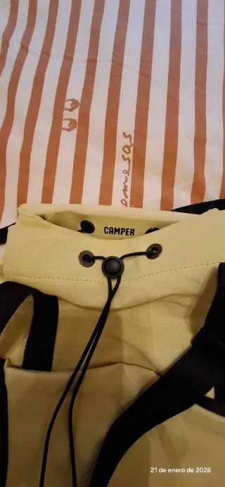 Bolso Camper Amarillo y Negro