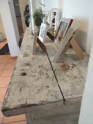 Mueble recibidor madera tallada tallada