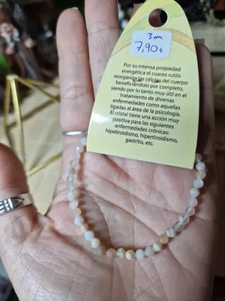 Pulsera Cuarzo Rutilado Piedras Facetadas