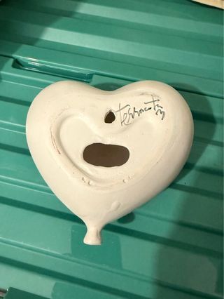 Corazón de cerámica blanco de terracota