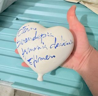 Corazón de cerámica blanco de terracota