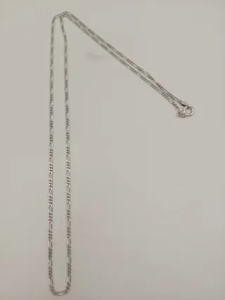 Collana unisex argento 925 maglia Figaro 49.5 cm