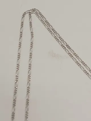 Collana unisex argento 925 maglia Figaro 49.5 cm