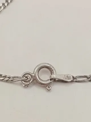 Collana unisex argento 925 maglia Figaro 49.5 cm