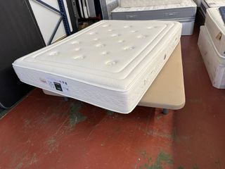 Base tapizada y colchón Relax Biotex 150x190