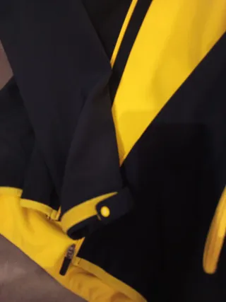 Cortavientos Mountain azul marino y Amarillo