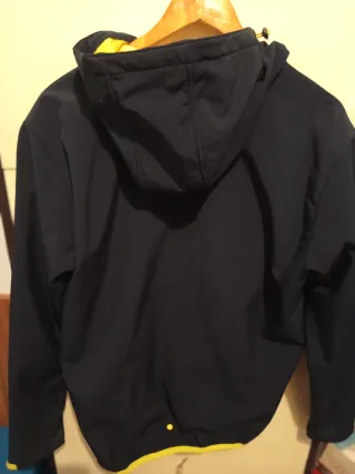 Cortavientos Mountain azul marino y Amarillo