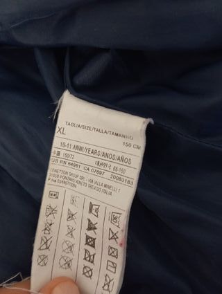 Piumino Benetton blu bambina 9/11 anni
