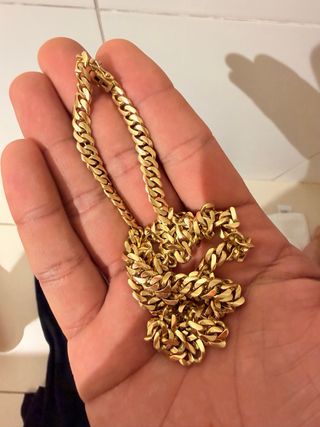 Cadena Oro 18k Maciza 70cm Broche Oro blanco