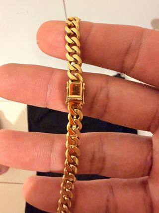 Cadena Oro 18k Maciza 70cm Broche Oro blanco