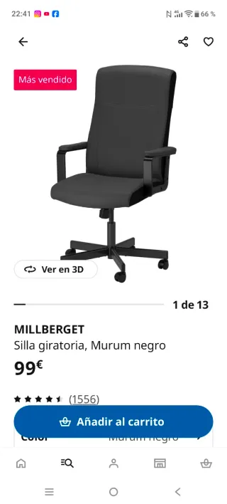 Mesa de escritorio moderna y silla