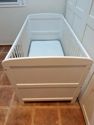 Cuna convertible 3 alturas + cama