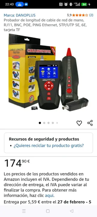 Probador de longitud de cable DANOPLUS