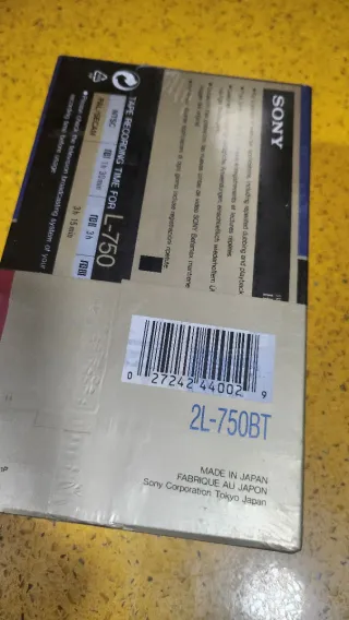 2 Cintas Betamax Sony 2L-750BT