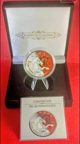 Moneda Plata Canadá 2022 Caballo Blanco