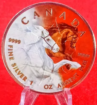 Moneda Plata Canadá 2022 Caballo Blanco