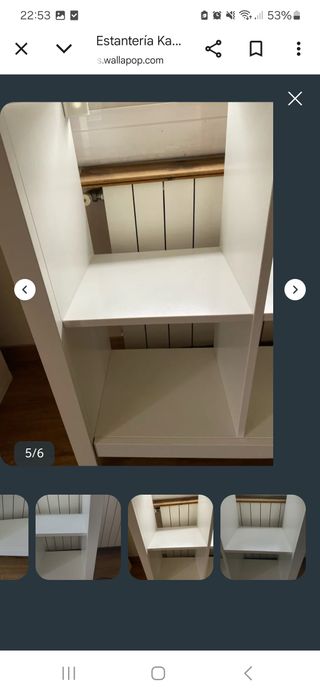 Estantería Kallax Ikea patas blanco