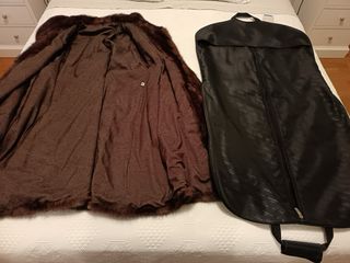 Abrigo de piel sintética de visón