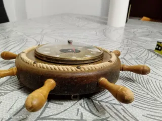 Barómetro timón náutico antiguo