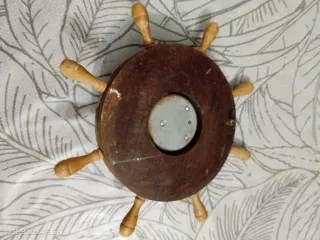 Barómetro timón náutico antiguo