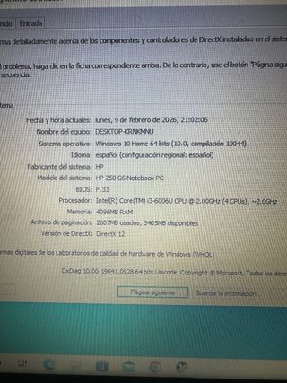 Ordenador Portátil HP 3168NGW