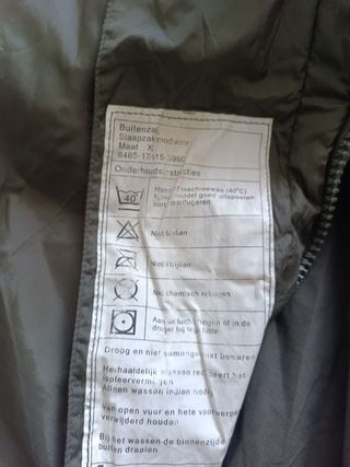 Saco de dormir militar verde ejercito Nederlandes