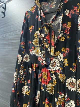 Vestido Zara Estampado Largo