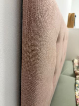 Cabezal de cama 135 rosa de tela