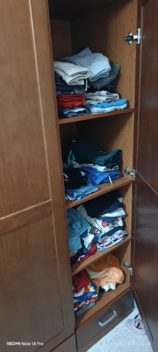 Armario 3 puertas madera 150cm