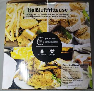 Freidora de aire negra con temporizador