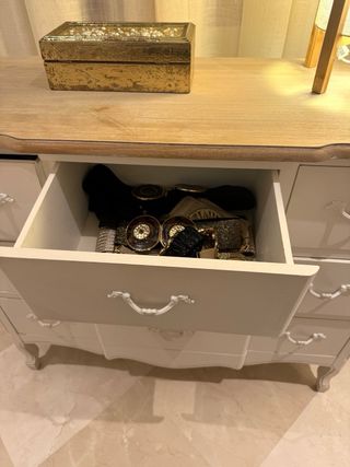 Cómoda Barroca Blanca y Dorada