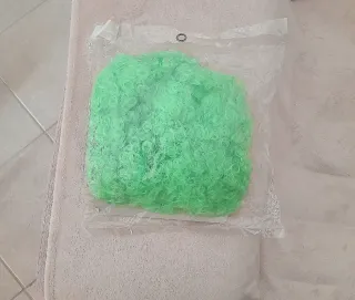 Set Carnevale: parrucca pagliaccio/stelle filanti