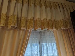 Cortinas Salón color melocotón