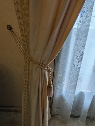 Cortinas Salón color melocotón