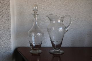 Cristalería 47 piezas tallada a mano