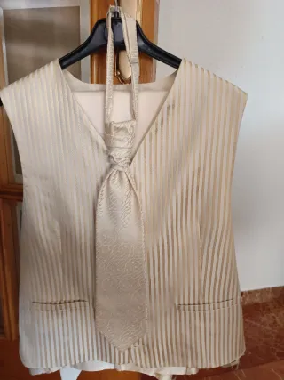 Traje de Novio Beige/Dorado