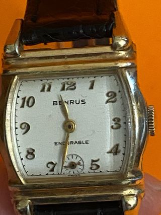 Orologio Benrus Uomo Vintage Oro Nero