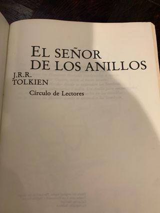 EL SEÑOR DE LOS ANILLOS