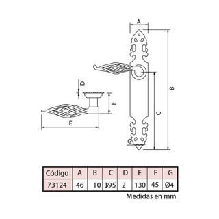 Juego Manivelas Farolillo Negro Metal