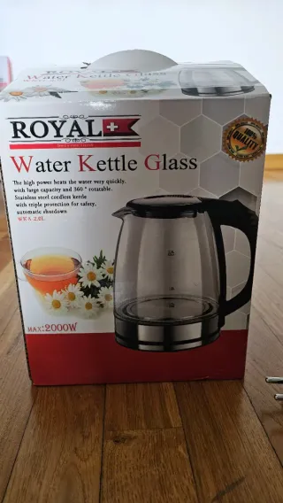 Bollitore Elettrico 2L 2000W Vetro Nuovo Te tisane