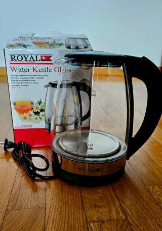 Bollitore Elettrico 2L 2000W Vetro Nuovo Te tisane