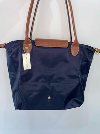 Bolso Longchamp Azul Marino y Marrón