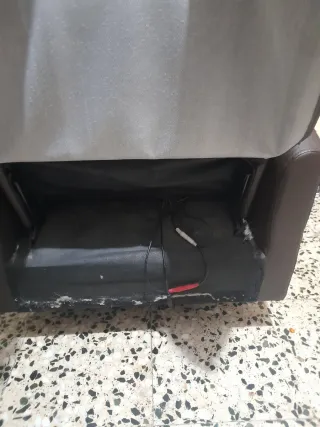 Sillón relax polipiel marrón