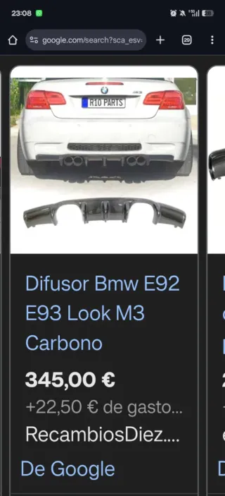 Difusor BMW M3 E92