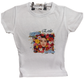 Camiseta Estilo Mujer Flores