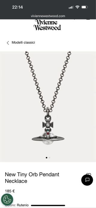 Collana Vivienne Westwood Argento Orb